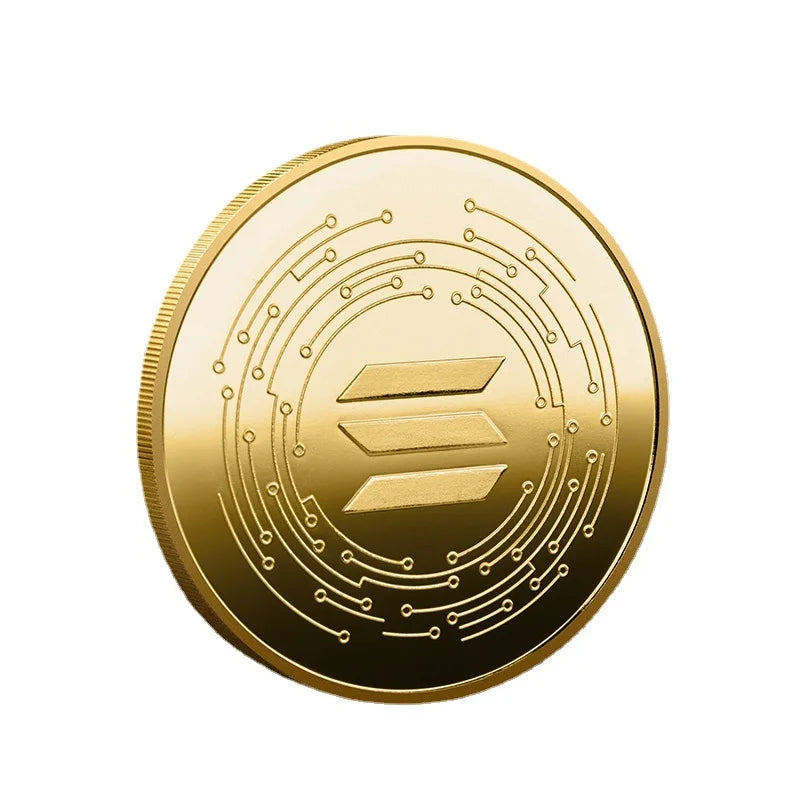 Solana (SOL) Gold & Silver Plated Commemorative Coin – Crypto Collector's Gift