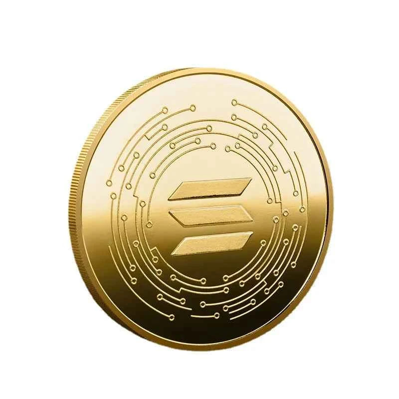 Solana (SOL) Gold & Silver Plated Commemorative Coin – Crypto Collector's Gift