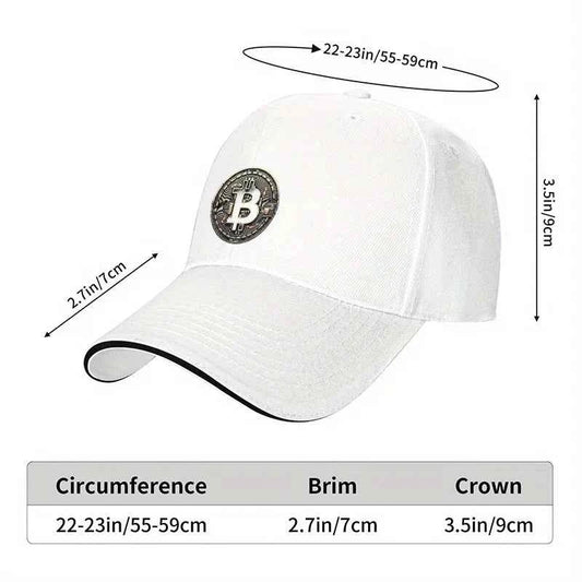 Bitcoin Crypto Baseball Cap – Unisex Adjustable Cotton Hat for Men & Women