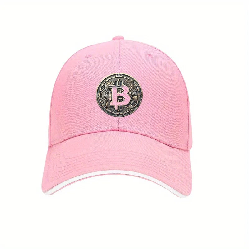 Bitcoin Crypto Baseball Cap – Unisex Adjustable Cotton Hat for Men & Women