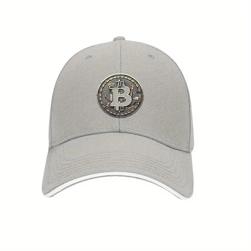 Bitcoin Crypto Baseball Cap – Unisex Adjustable Cotton Hat for Men & Women