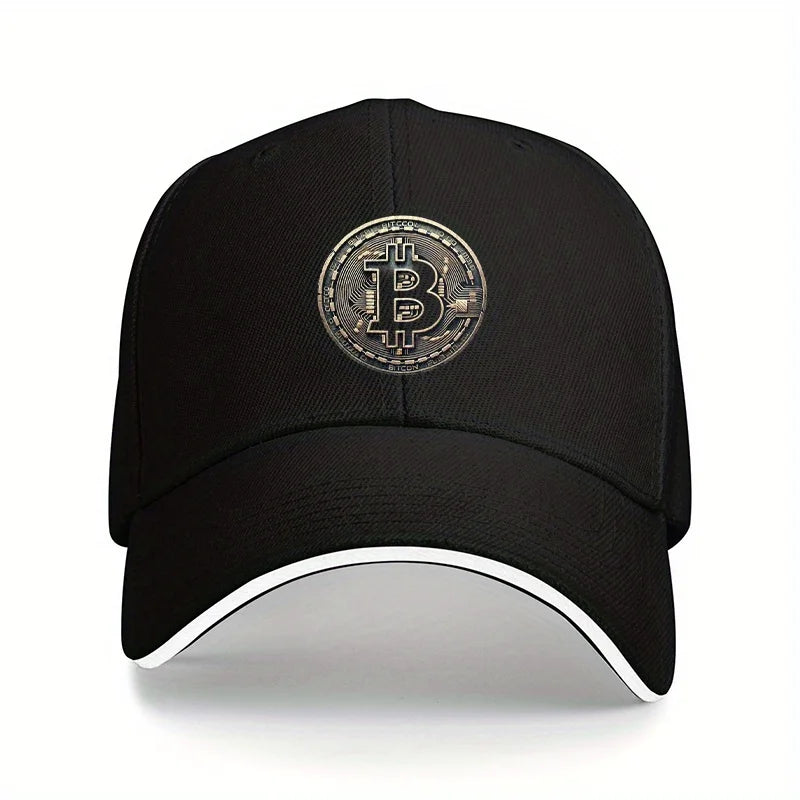 Bitcoin Crypto Baseball Cap – Unisex Adjustable Cotton Hat for Men & Women