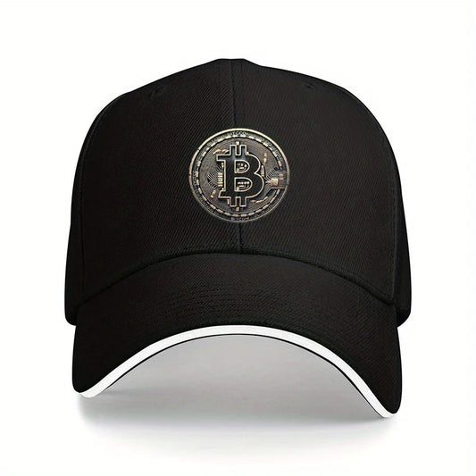 Bitcoin Crypto Baseball Cap – Unisex Adjustable Cotton Hat for Men & Women