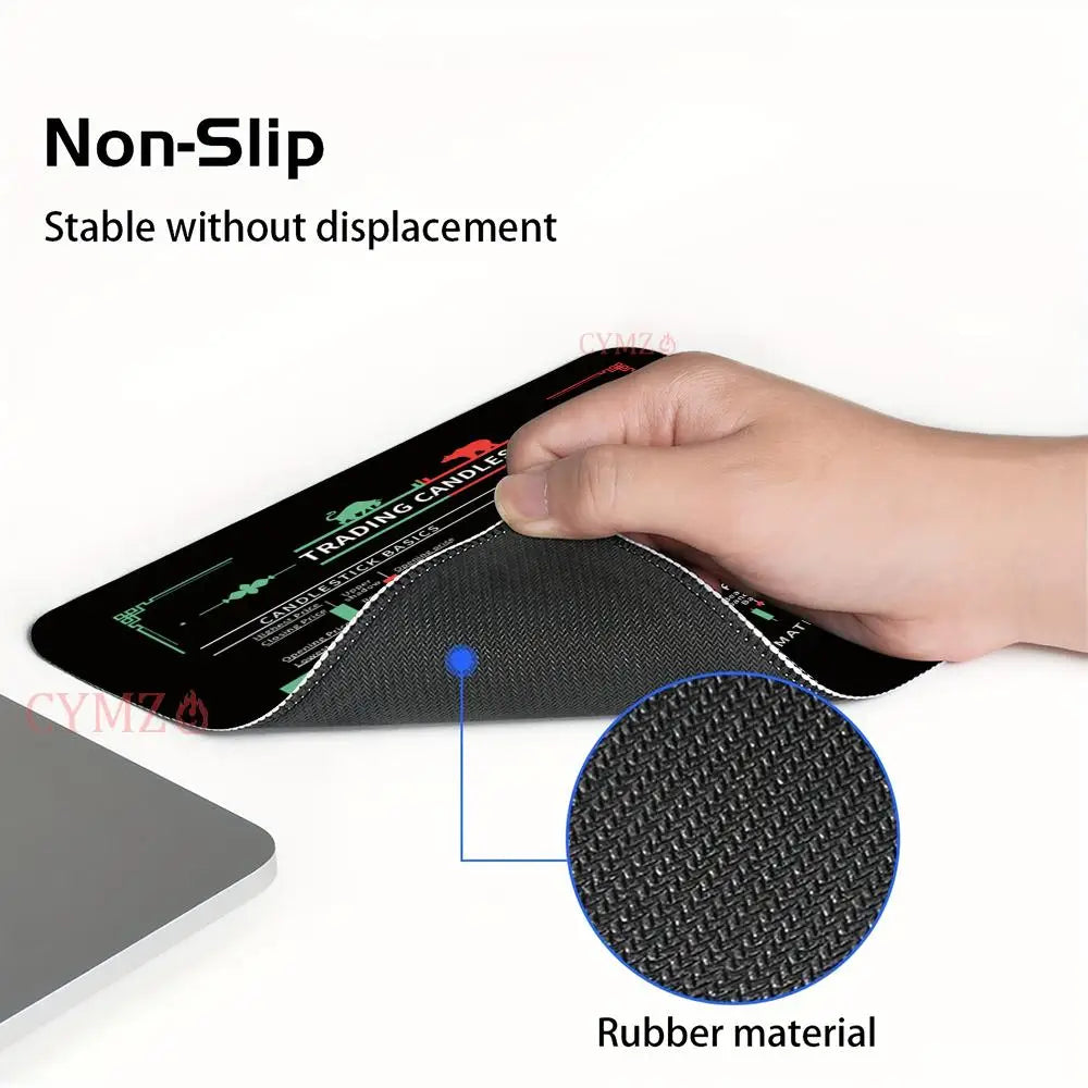 Stock Trading Chart Mouse Pad – Anti-Slip Desk Mat for Traders & Investors