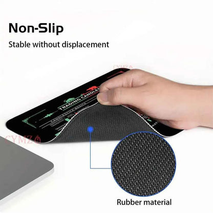 Stock Trading Chart Mouse Pad – Anti-Slip Desk Mat for Traders & Investors