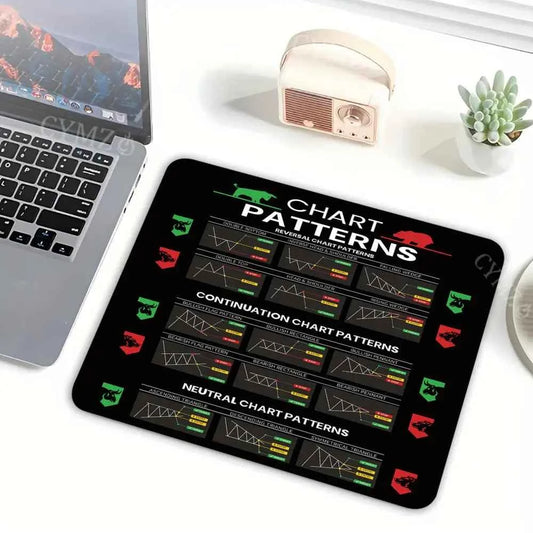 Stock Trading Chart Mouse Pad – Anti-Slip Desk Mat for Traders & Investors
