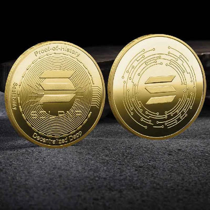 Solana (SOL) Gold & Silver Plated Commemorative Coin – Crypto Collector's Gift