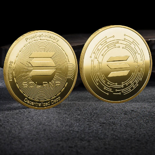 Solana (SOL) Gold & Silver Plated Commemorative Coin – Crypto Collector's Gift