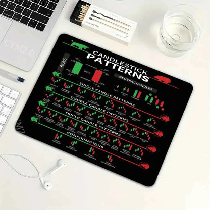 Stock Trading Chart Mouse Pad – Anti-Slip Desk Mat for Traders & Investors