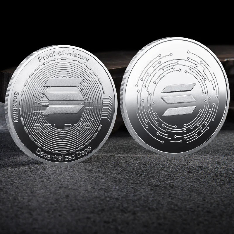 Solana (SOL) Gold & Silver Plated Commemorative Coin – Crypto Collector's Gift