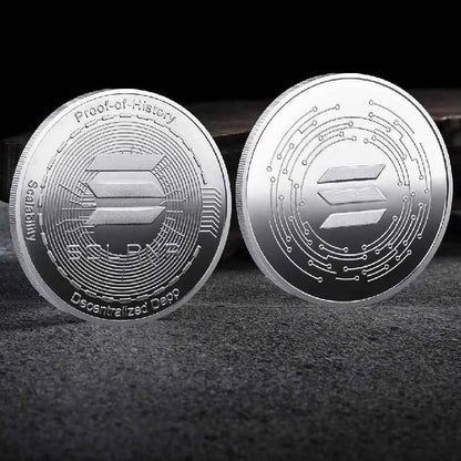 Solana (SOL) Gold & Silver Plated Commemorative Coin – Crypto Collector's Gift